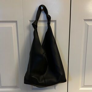Anthropologie Black Love Knot Slouchy Bag